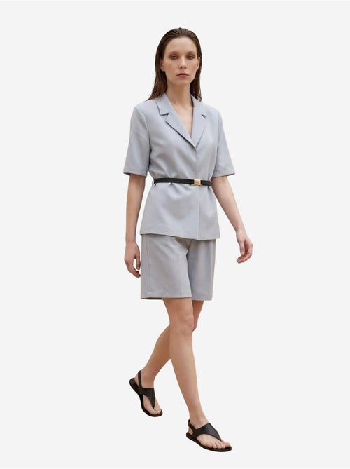 Giacca sartoriale con cintura e collo a scialle my fashion - Kiabi Giacca sartoriale con cintura e collo a scialle my fashion - Kiabi