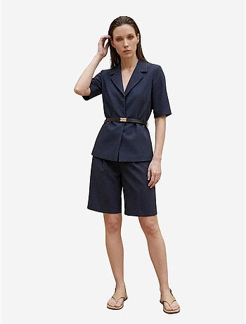 Giacca sartoriale con cintura e collo a scialle my fashion
