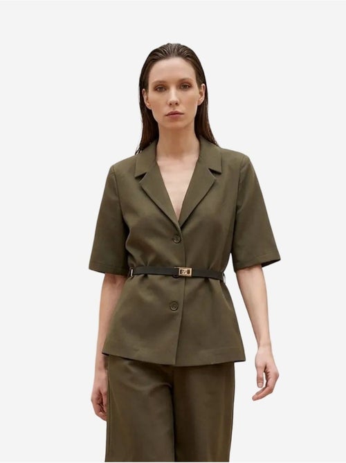 Giacca sartoriale con cintura e collo a scialle my fashion - Kiabi Giacca sartoriale con cintura e collo a scialle my fashion - Kiabi