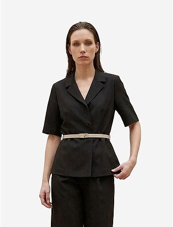 Giacca sartoriale con cintura e collo a scialle my fashion
