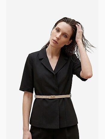 Giacca sartoriale con cintura e collo a scialle my fashion