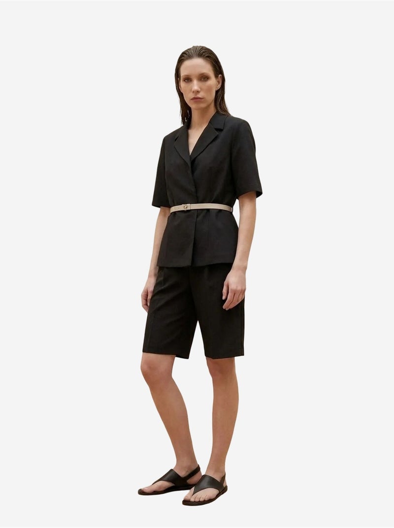 Giacca sartoriale con cintura e collo a scialle my fashion Nero - Kiabi