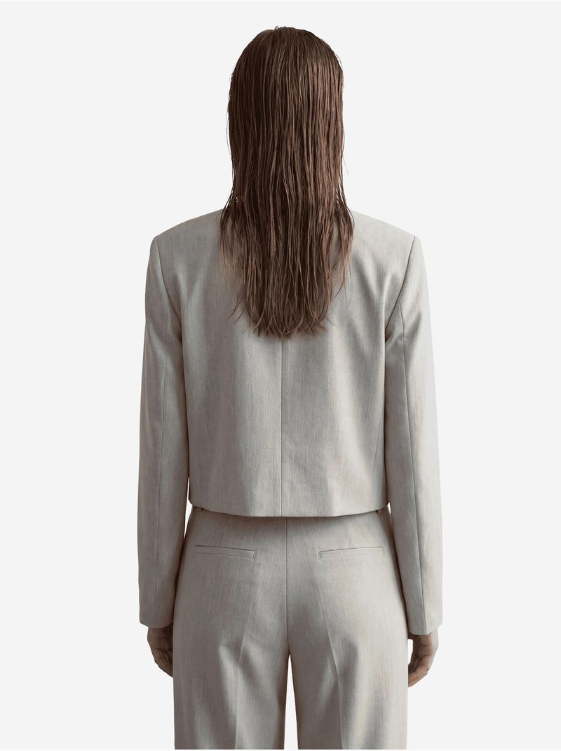 Giacca sartoriale con scollo a v e tasca my fashion Grigio - Kiabi