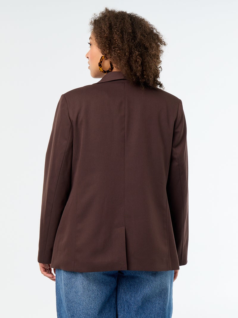 Giacca sartoriale lunga Marrone - Kiabi