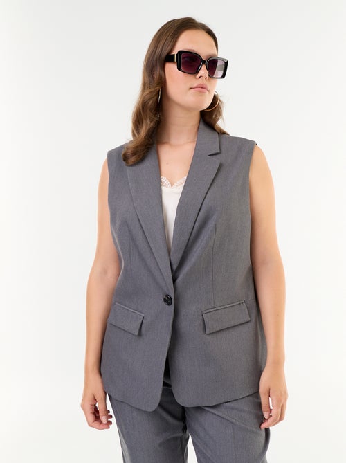 Giacca sartoriale lunga senza maniche - Kiabi Giacca sartoriale lunga senza maniche - Kiabi
