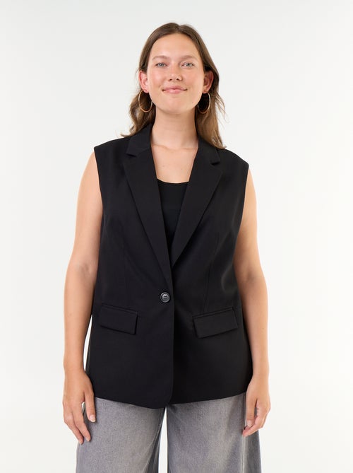 Giacca sartoriale lunga senza maniche - Kiabi Giacca sartoriale lunga senza maniche - Kiabi
