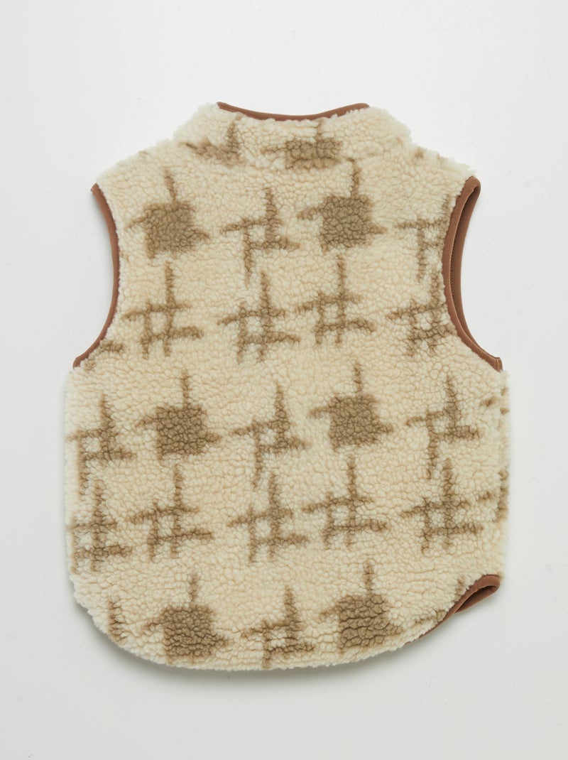 Giacca senza maniche effetto montone BEIGE - Kiabi