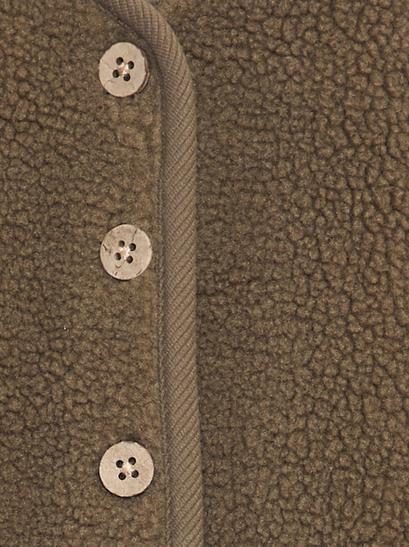 Giacca senza maniche effetto montone VERDE - Kiabi