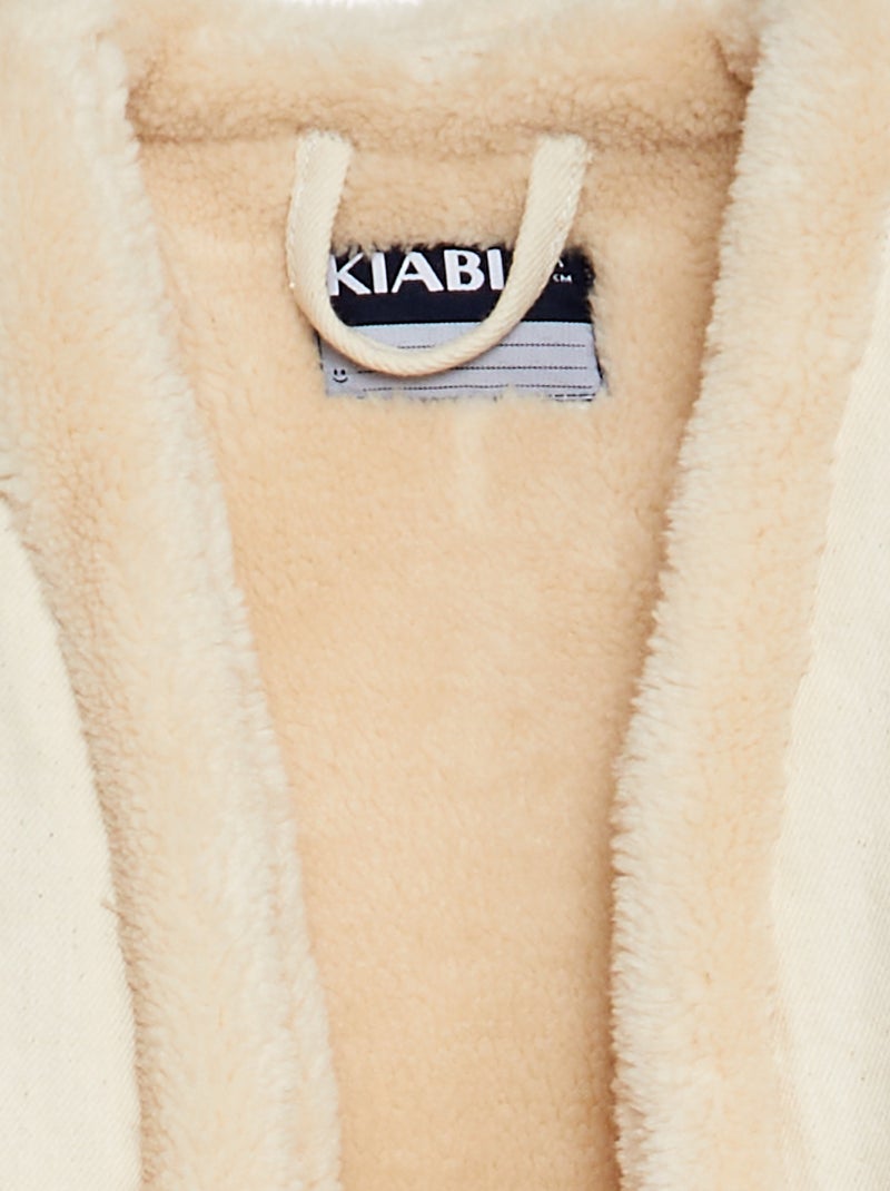 Giacca senza maniche in jeans e pelliccia sintetica BIANCO - Kiabi