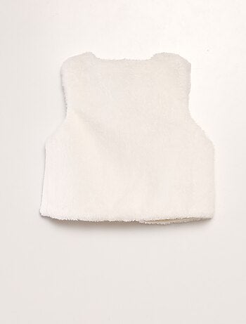 Giacca senza maniche in pelliccia sintetica