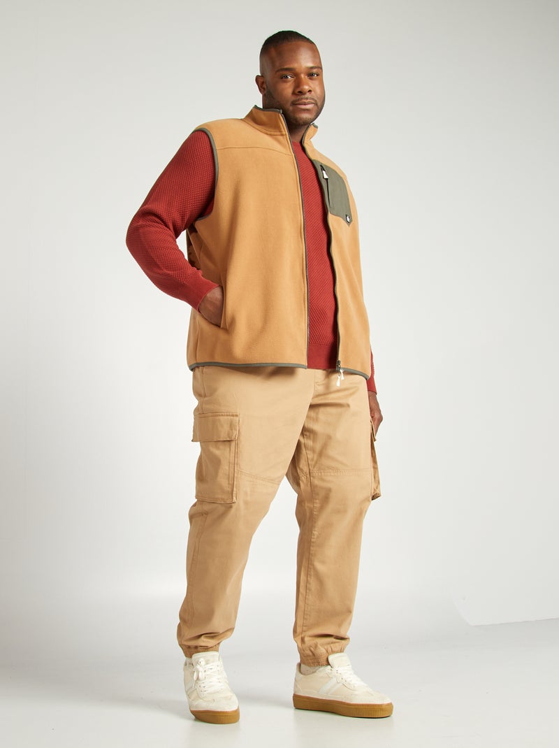 Giacca senza maniche in pile BEIGE - Kiabi