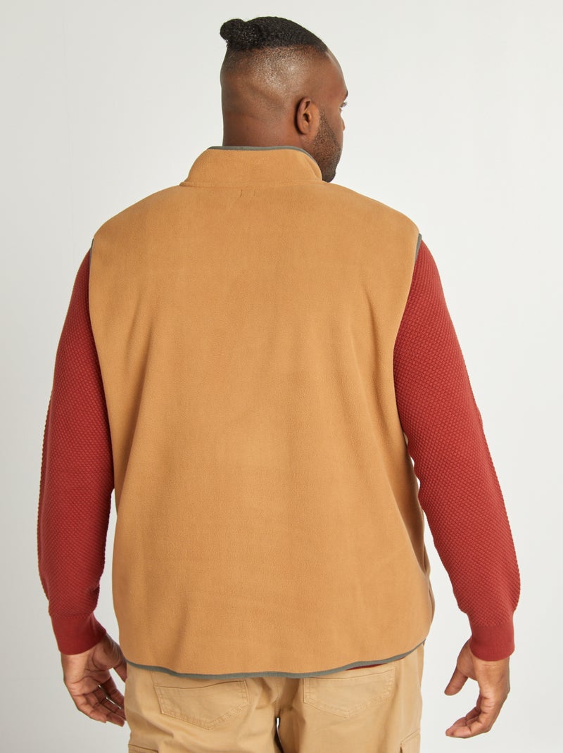 Giacca senza maniche in pile BEIGE - Kiabi