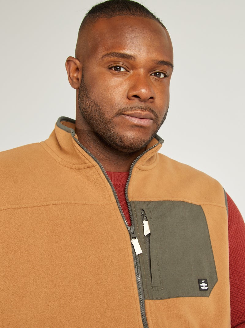 Giacca senza maniche in pile BEIGE - Kiabi