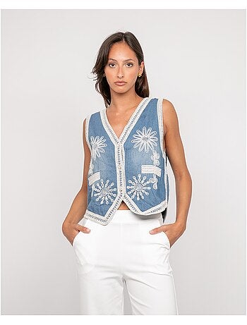 Giacca senza maniche jeans UTESS