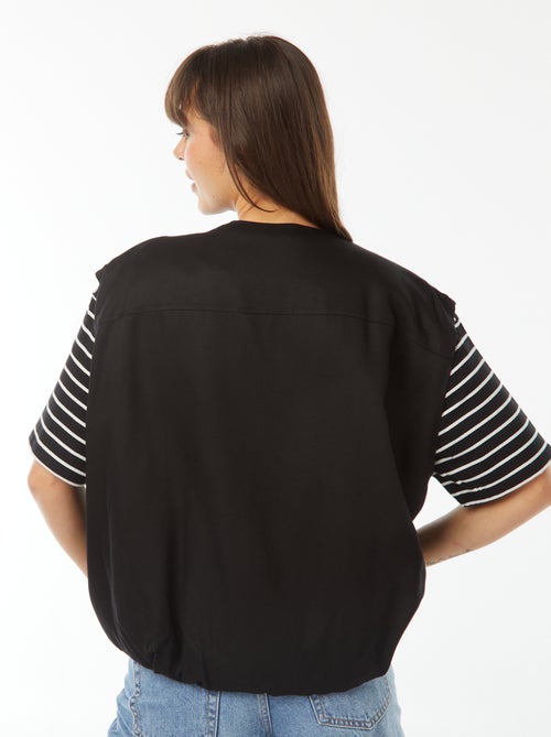 Giacca senza maniche satinata e con zip - Kiabi