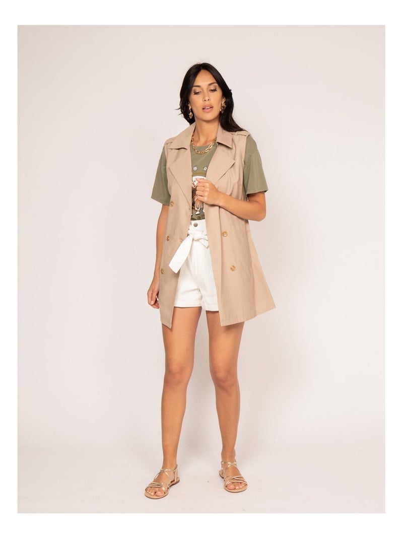 Giacca senza maniche ULIANA Beige - Kiabi