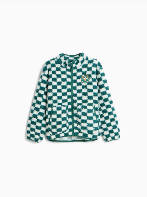 Giacca sherpa a quadri, mo fashion - Kiabi