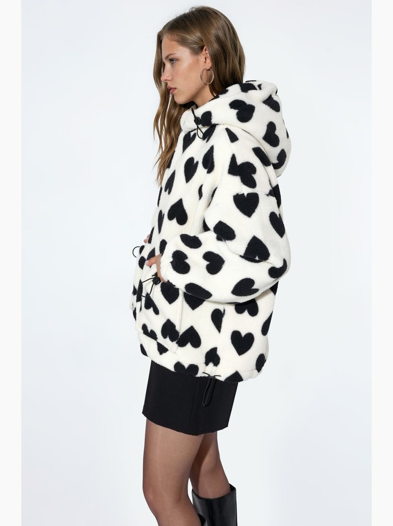 Giacca sherpa con motivo a cuore hiccup Bianco sporco - Kiabi