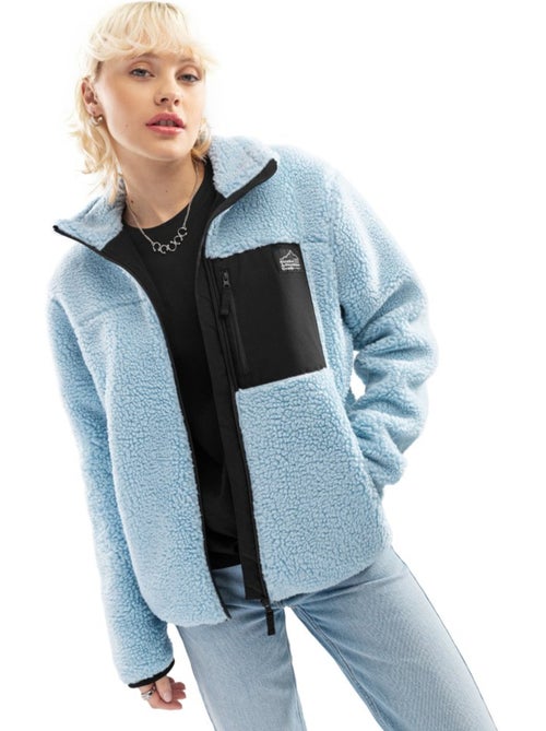 Giacca sherpa da donna lifestyle donna azure-w - Kiabi Giacca sherpa da donna lifestyle donna azure-w - Kiabi