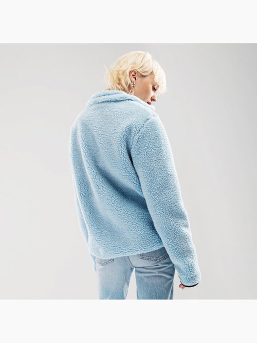 Giacca sherpa da donna lifestyle donna azure-w - Kiabi Giacca sherpa da donna lifestyle donna azure-w - Kiabi