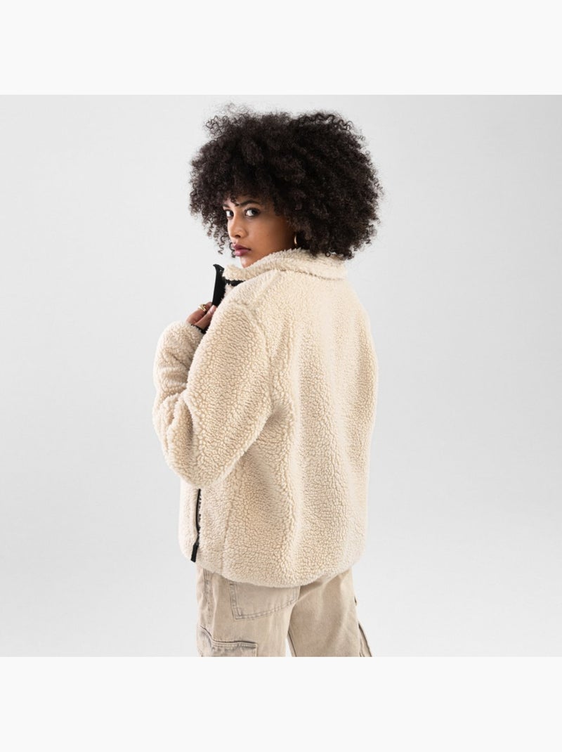 Giacca sherpa da donna lifestyle donna levi-w Beige - Kiabi