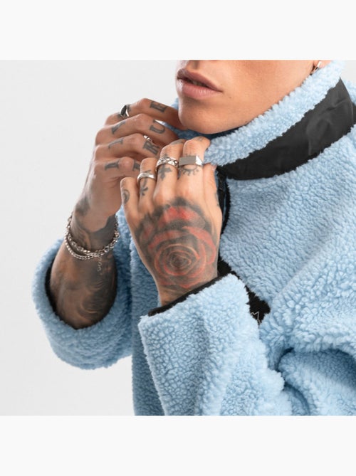 Giacca sherpa da uomo lifestyle uomo azure - Kiabi Giacca sherpa da uomo lifestyle uomo azure - Kiabi