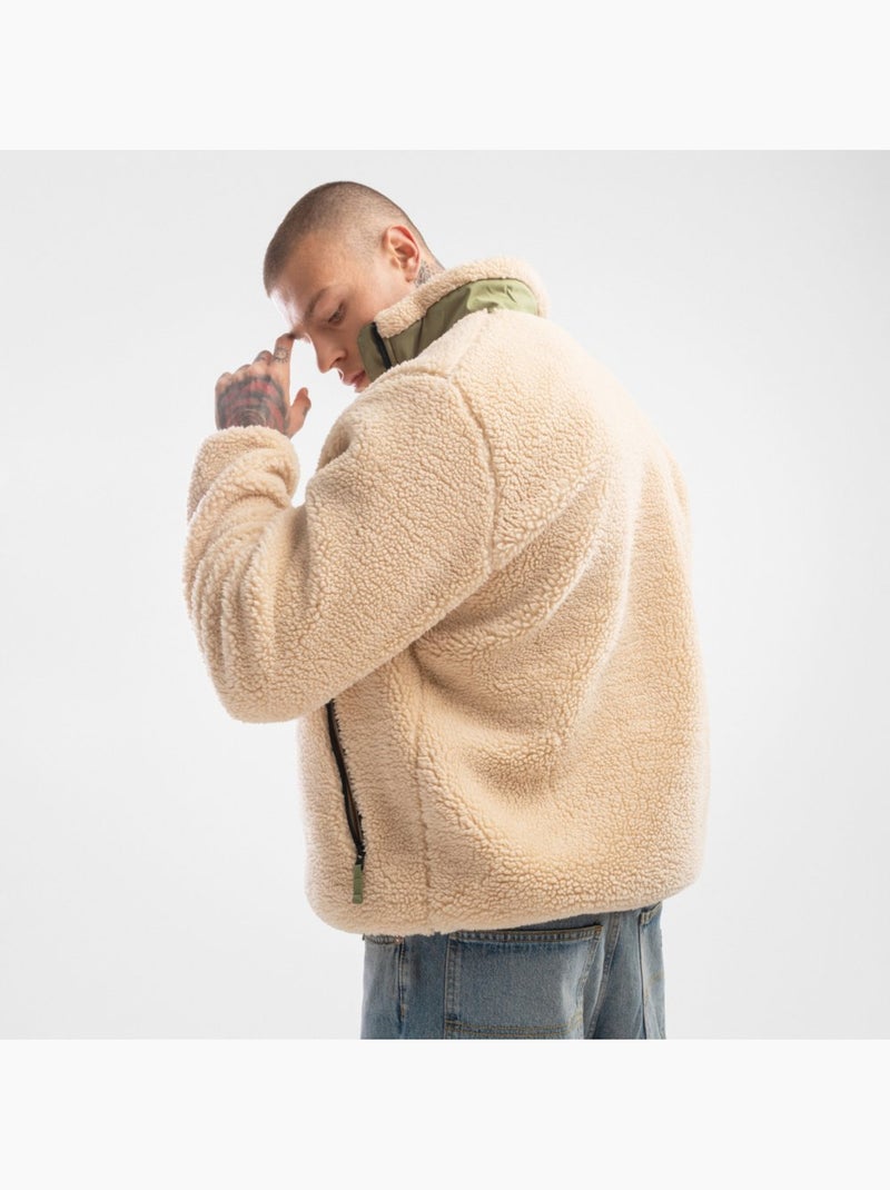 Giacca sherpa da uomo lifestyle uomo walnut Beige - Kiabi