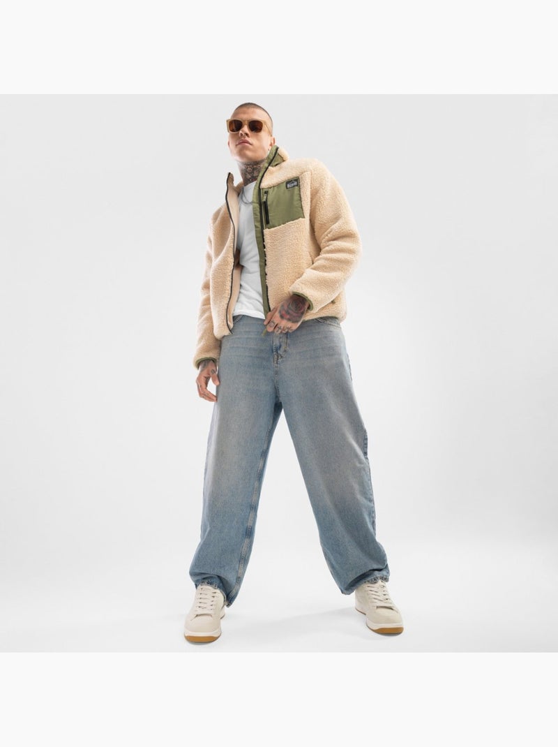Giacca sherpa da uomo lifestyle uomo walnut Beige - Kiabi