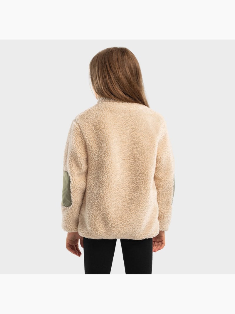 Giacca sherpa per bambine lifestyle bambini e bambine spirit-g Beige - Kiabi