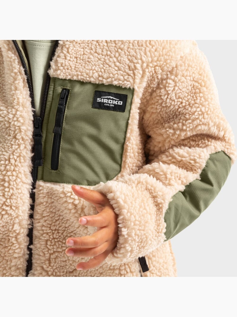 Giacca sherpa per bambini lifestyle bambini e bambine spirit Beige - Kiabi
