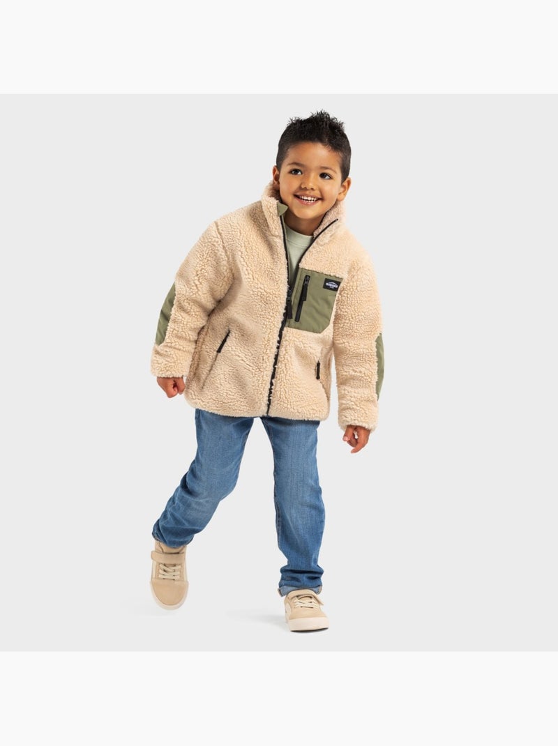 Giacca sherpa per bambini lifestyle bambini e bambine spirit Beige - Kiabi