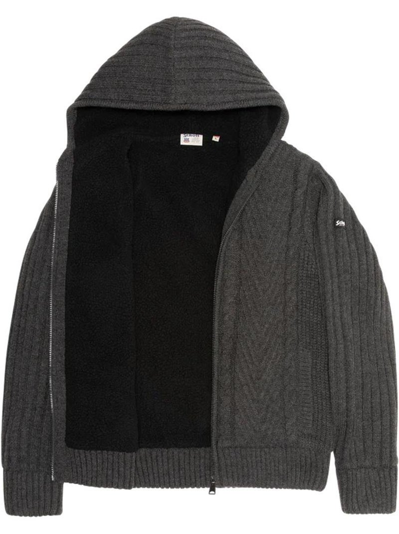 Giacca Sherpa Uomo Schott con Zip Grigio argentato - Kiabi