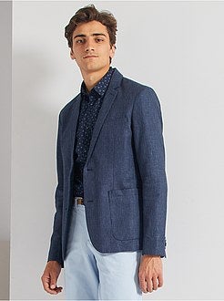 Giacca slim lino e cotone - Kiabi