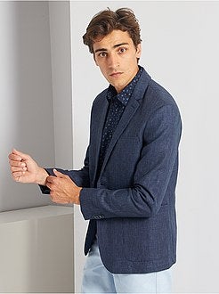 Giacca slim lino e cotone - Kiabi