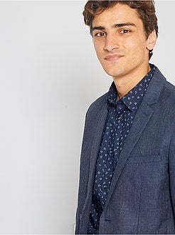 Giacca slim lino e cotone - Kiabi