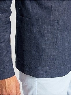 Giacca slim lino e cotone - Kiabi