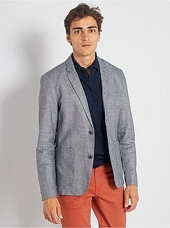 Giacca slim lino e cotone - Kiabi