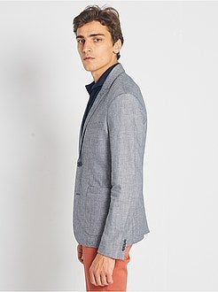 Giacca slim lino e cotone - Kiabi