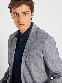 Giacca slim lino e cotone - Kiabi