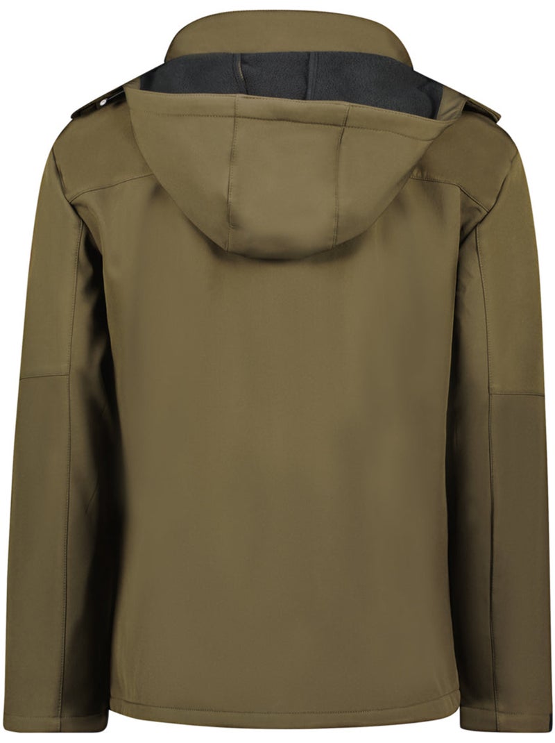 Giacca softshell antivento con cappuccio removibile timmexeak – canadian peak Nero Cachi - Kiabi