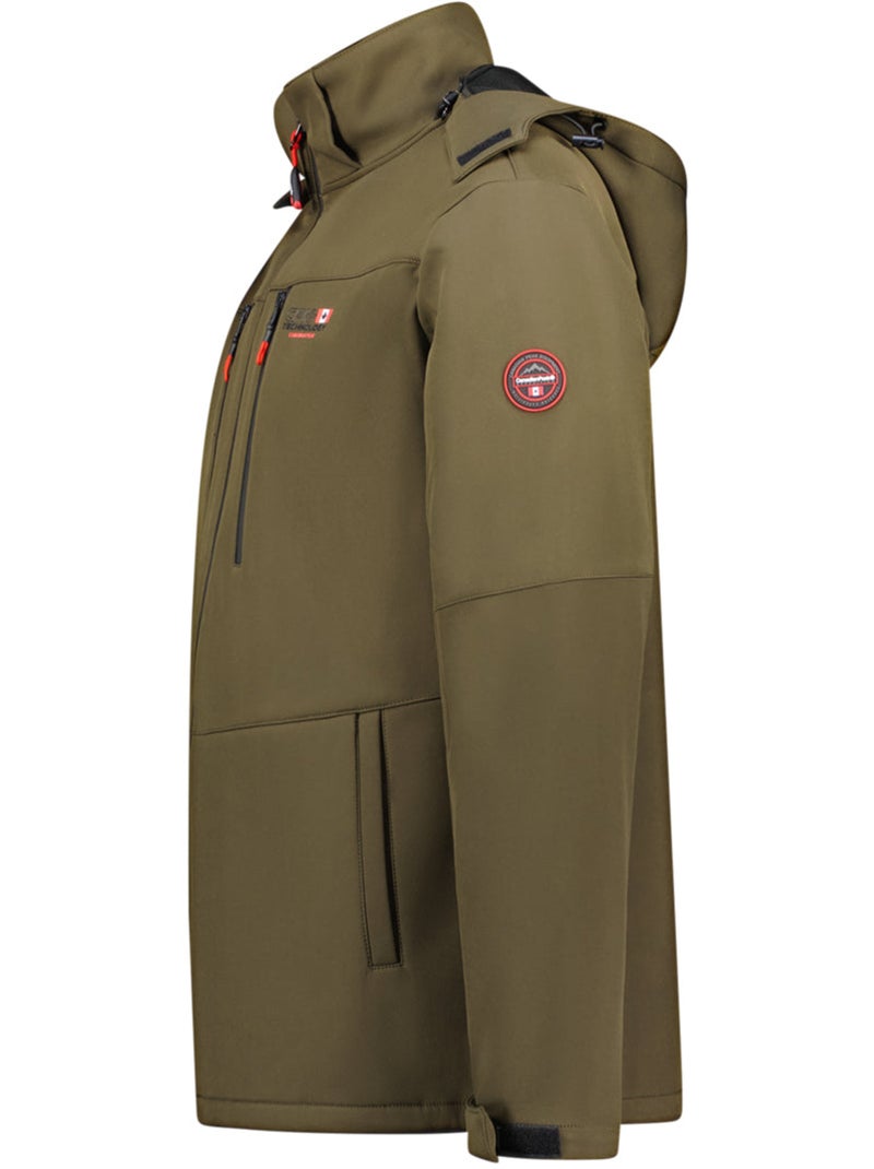 Giacca softshell antivento con cappuccio removibile timmexeak – canadian peak Nero Cachi - Kiabi