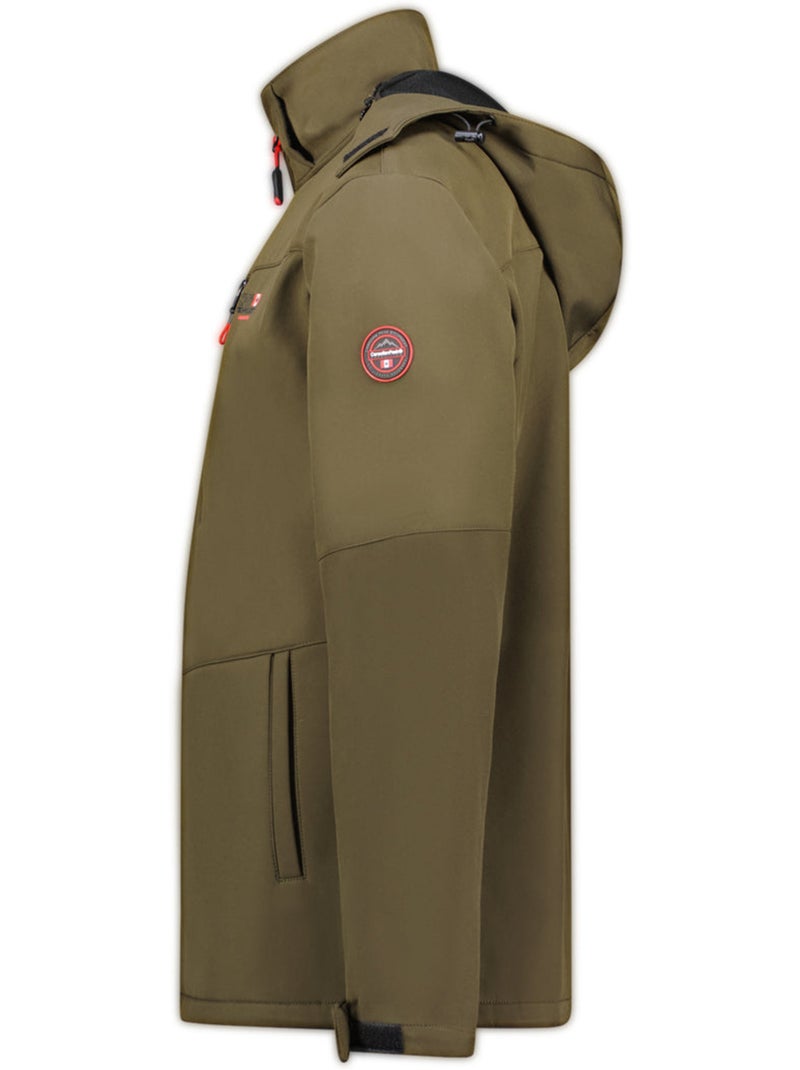 Giacca softshell antivento con cappuccio removibile timmexeak – canadian peak Nero Cachi - Kiabi