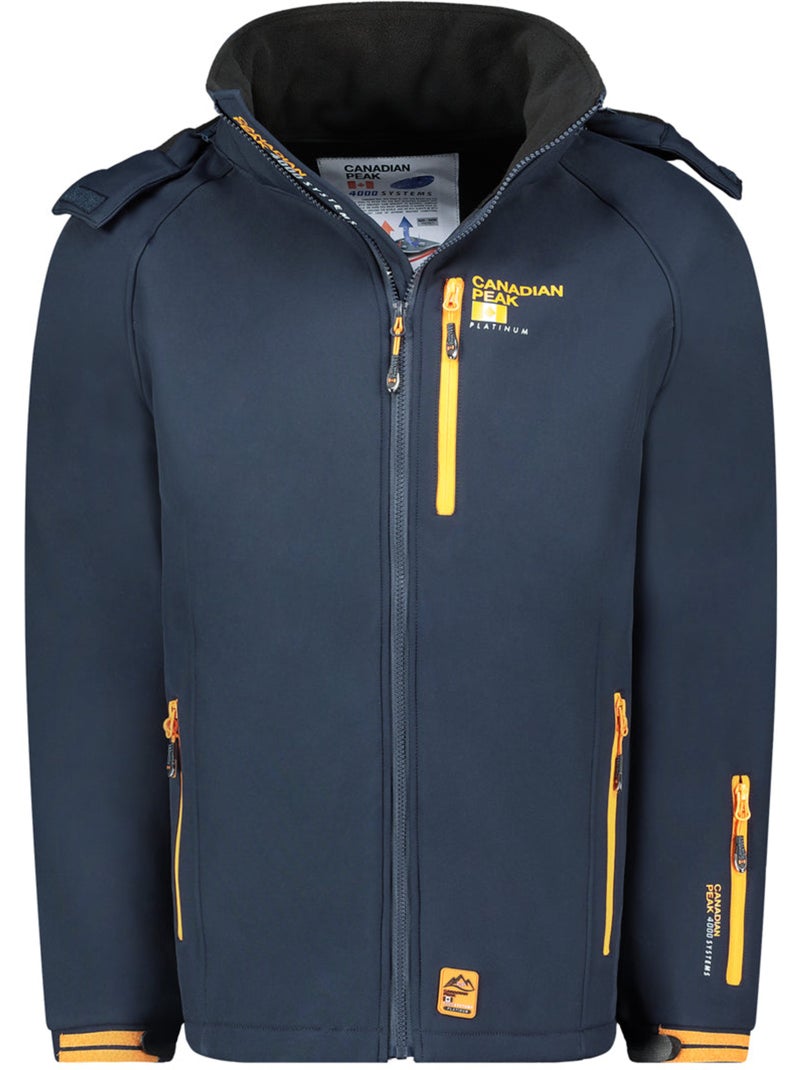 Giacca softshell antivento con cappuccio ritchoneak – canadian peak Blu marino - Kiabi