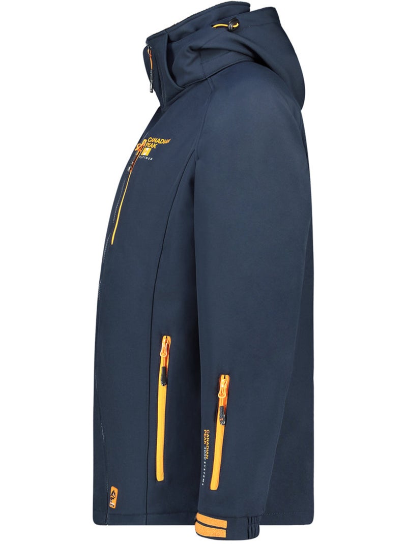 Giacca softshell antivento con cappuccio ritchoneak – canadian peak Blu marino - Kiabi