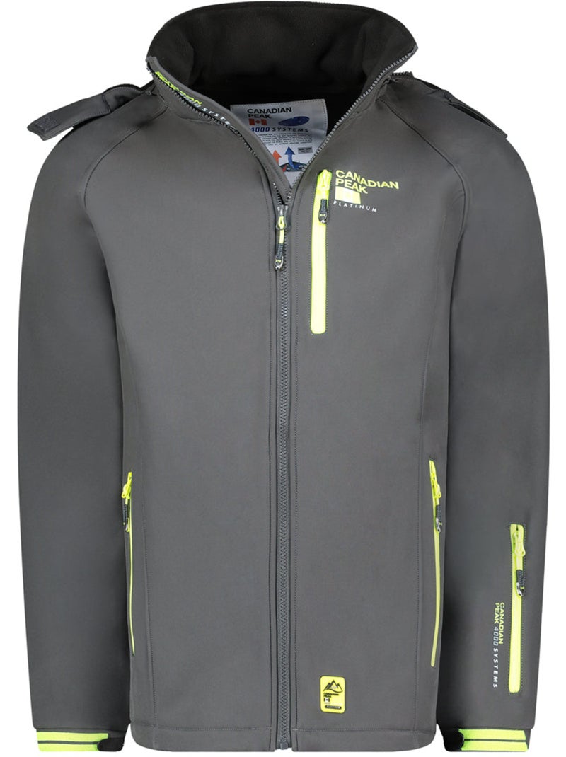 Giacca softshell antivento con cappuccio ritchoneak – canadian peak Grigio scuro - Kiabi