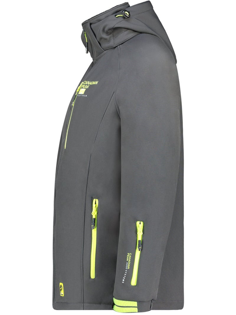 Giacca softshell antivento con cappuccio ritchoneak – canadian peak Grigio scuro - Kiabi