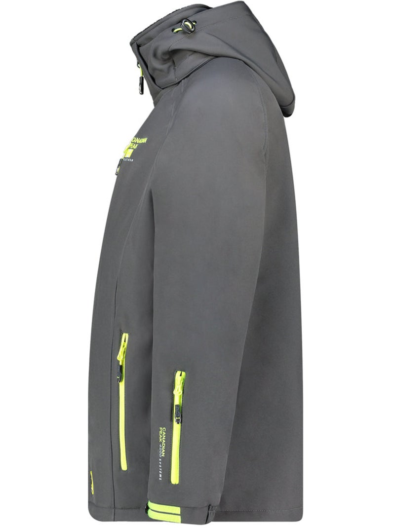 Giacca softshell antivento con cappuccio ritchoneak – canadian peak Grigio scuro - Kiabi