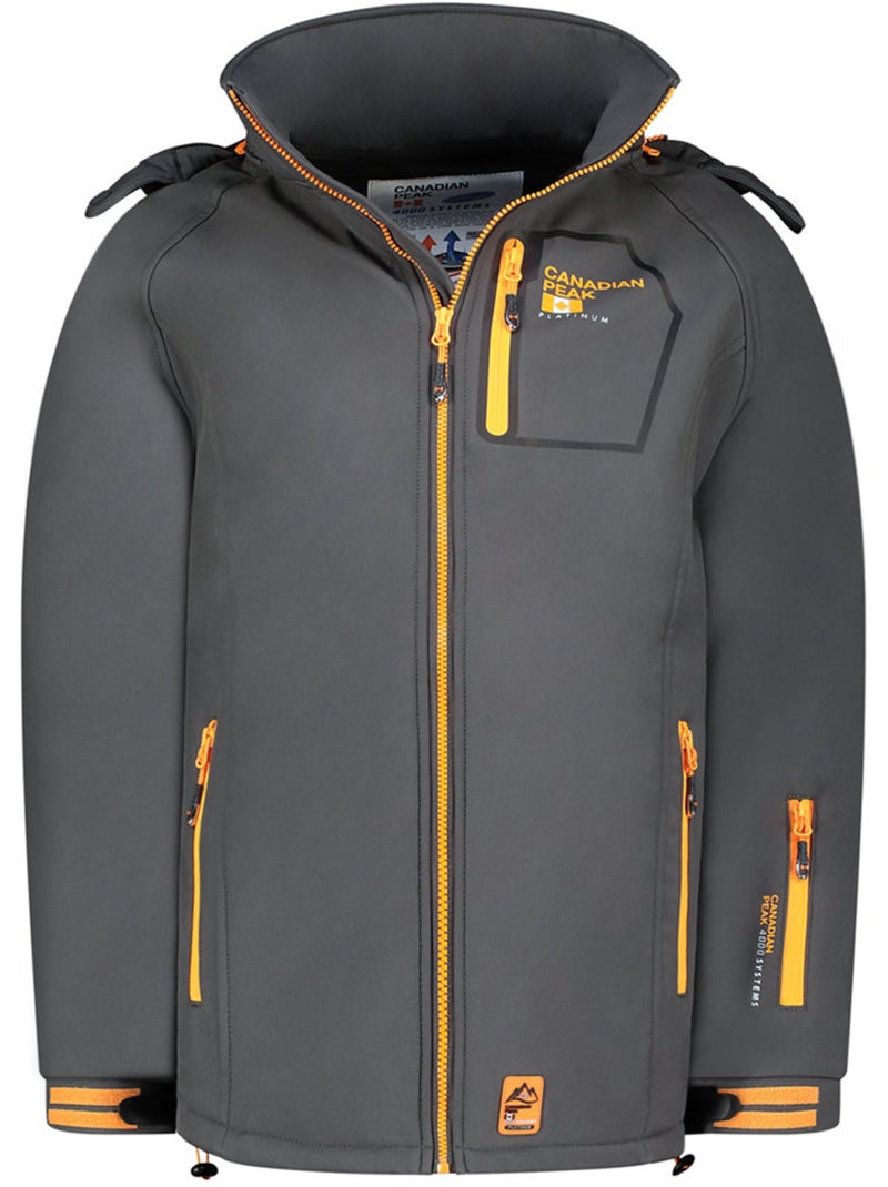 Giacca softshell antivento con cappuccio riziereak – canadian peak Grigio scuro - Kiabi