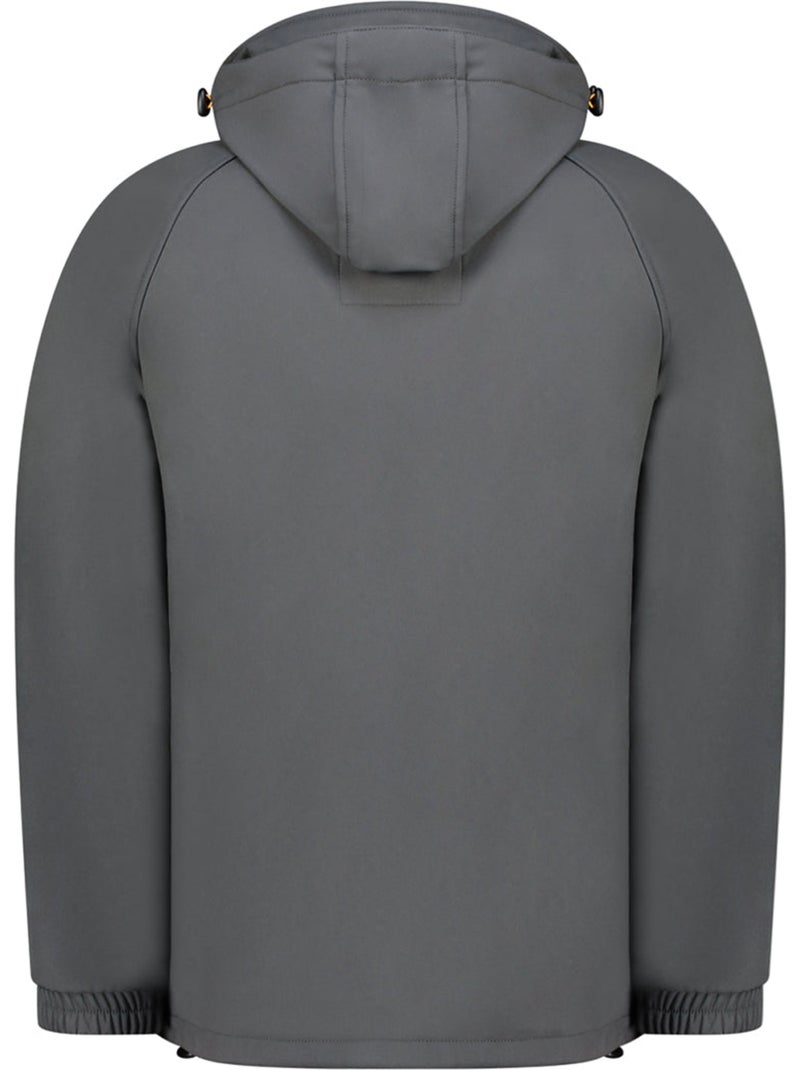 Giacca softshell antivento con cappuccio riziereak – canadian peak Grigio scuro - Kiabi