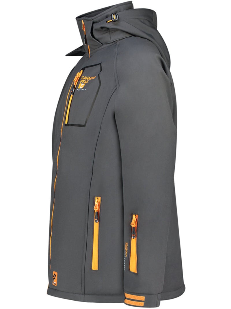 Giacca softshell antivento con cappuccio riziereak – canadian peak Grigio scuro - Kiabi